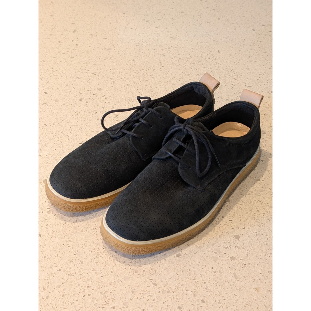 Ecco Women's Size 7 US 38 EU Crepetray Black Nubuck Leather Low Top Casual Shoes